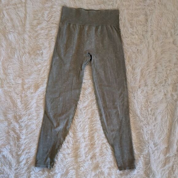 Victoria's Secret PINK Womens M Seamless Leggings Seasalt Green Gym Workout Run - Picture 4 of 9